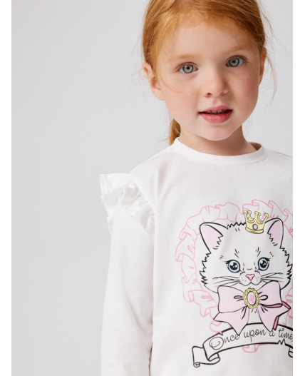 Набор детский для девочек ((1)джемпер и (2)брюки) Bemmi белый