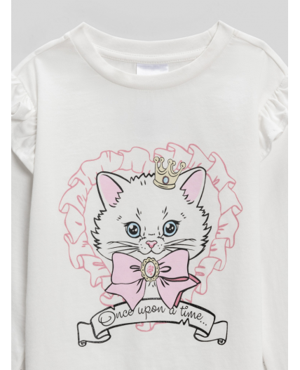 Набор детский для девочек ((1)джемпер и (2)брюки) Bemmi белый