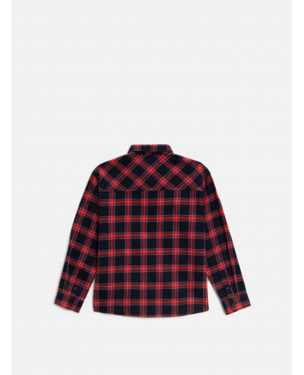 Сорочка верхняя детская для мальчиков Bento красная клетка