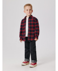 Сорочка верхняя детская для мальчиков Bento красная клетка