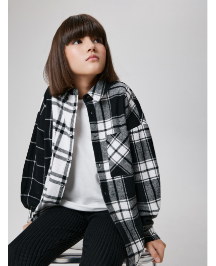 Блузка детская для девочек Dive черно-белый