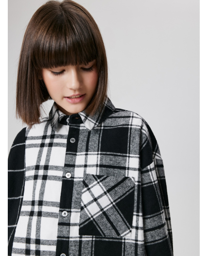 Блузка детская для девочек Dive черно-белый