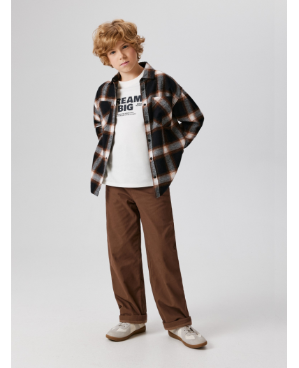 Брюки (утепленные) детские для мальчиков Galan коричневый