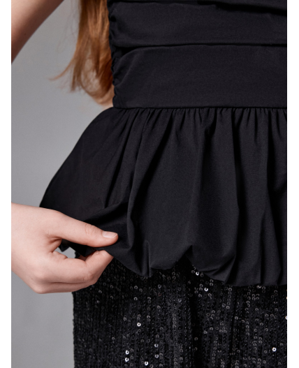 Блузка-топ детская для девочек Gias черный