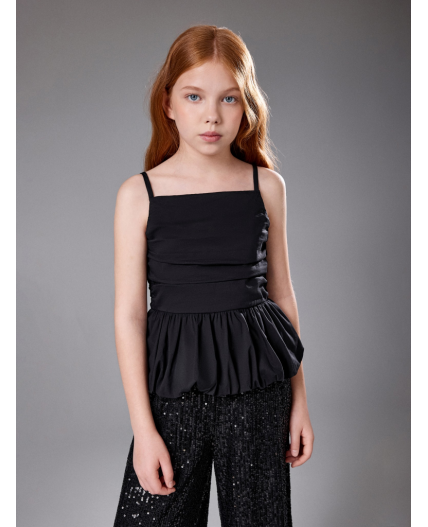 Блузка-топ детская для девочек Gias черный