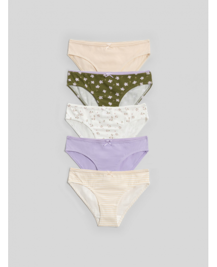Трусы детские для девочек в наборе из 5 шт. Iriska цвет в ассортименте