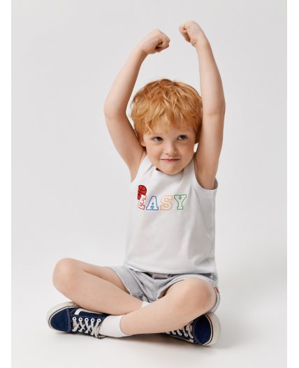 Мaйка детская для мальчиков Irving белый