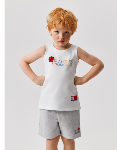 Мaйка детская для мальчиков Irving белый