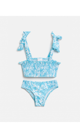 Костюм купальный детский для девочек Kushina белый принт