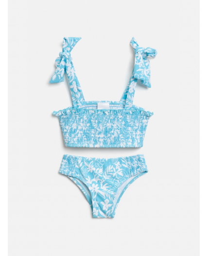 Костюм купальный детский для девочек Kushina белый принт