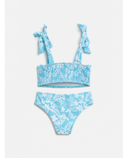 Костюм купальный детский для девочек Kushina белый принт