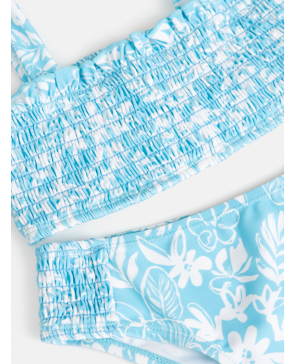 Костюм купальный детский для девочек Kushina белый принт