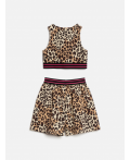 Комплект детский для девочек ((1)блузка-топ и (2)шорты) Leo_set леопардовый принт