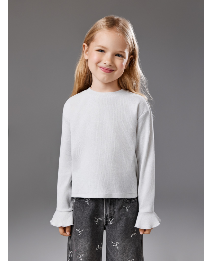 Джемпер детский для девочек Nansana серый