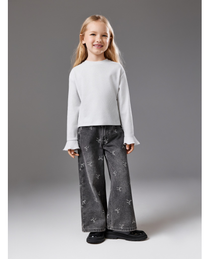 Джемпер детский для девочек Nansana серый