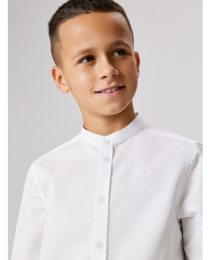 Сорочка верхняя детская для мальчиков Okomir белый