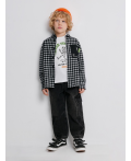Сорочка верхняя детская для мальчиков Pablu черно-белая клетка