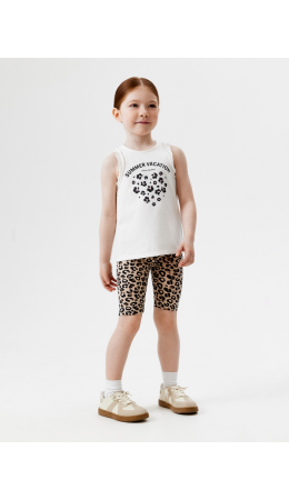 Шорты детские для девочек Plesk леопардовый принт