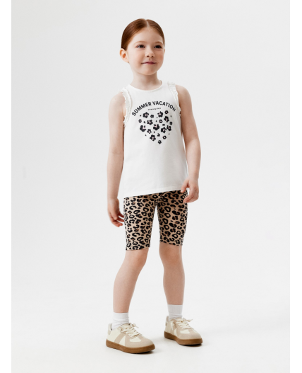 Шорты детские для девочек Plesk леопардовый принт