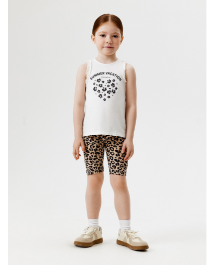Шорты детские для девочек Plesk леопардовый принт