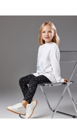 Брюки детские для девочек (лосины) Prea черный