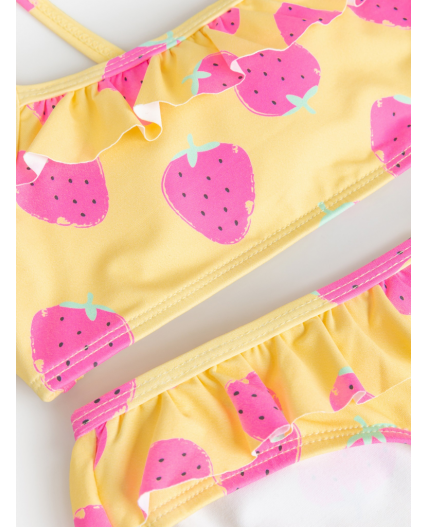 Костюм купальный детский для девочек Rozalli розовый принт