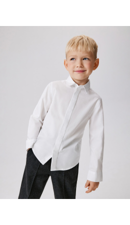 Сорочка верхняя детская для мальчиков Rudolfo белый