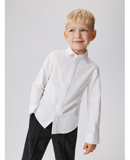 Сорочка верхняя детская для мальчиков Rudolfo белый
