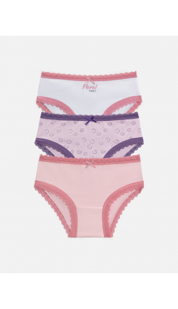 Трусы детские для девочек в наборе из 3шт Sofi цвет в ассортименте