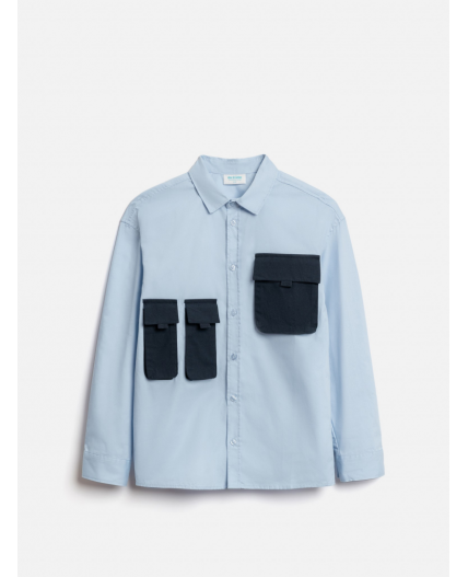 Сорочка верхняя детская для мальчиков Sofokl голубой