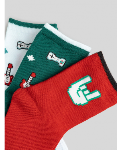 Носки детские в наборе из 3 пар Sur цвет в ассортименте