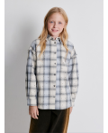 Блузка детская для девочек Terra серая клетка
