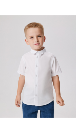 Сорочка верхняя детская для мальчиков Yan белый