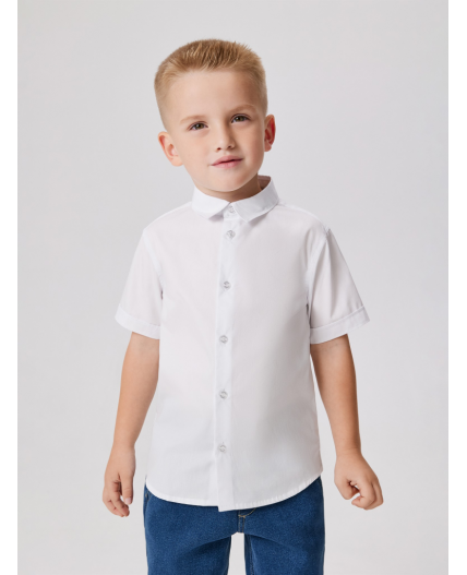 Сорочка верхняя детская для мальчиков Yan белый