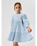 Платье детское для девочек Jorjia голубая клетка