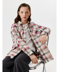 Блузка детская для девочек Pireynik розовая клетка