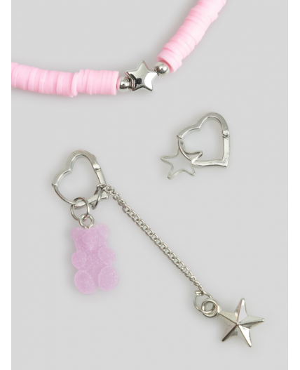 Набор (бусы + серьги) детский Fosc разноцветный