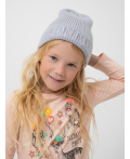 Шапка детская для девочек Nikky серый меланж