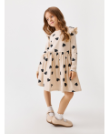 Платье детское для девочек Lipa бежевый принт