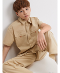 Сорочка верхняя детская для мальчиков Amal бежевый