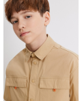 Сорочка верхняя детская для мальчиков Amal бежевый