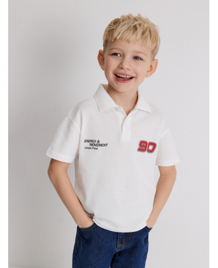 Сорочка-поло верхняя для мальчиков Knedlik белый