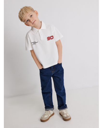 Сорочка-поло верхняя для мальчиков Knedlik белый
