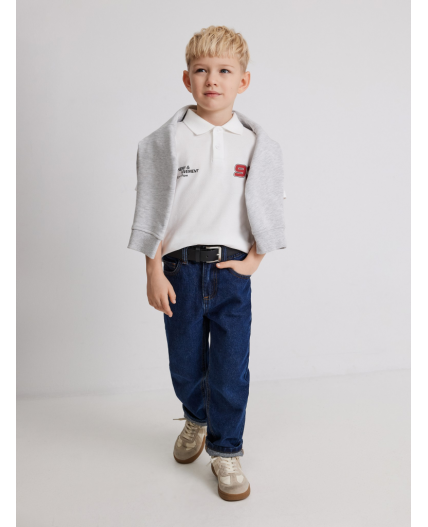 Сорочка-поло верхняя для мальчиков Knedlik белый