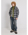 Куртка детская для мальчиков Lamino черно-белая клетка