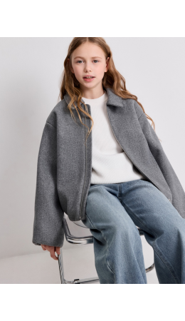 Куртка детская для девочек Mocka серый меланж