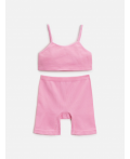 Комплект детский для девочек ((1)топ и (2) шорты) Mohana розовый