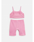 Комплект детский для девочек ((1)топ и (2) шорты) Mohana розовый