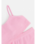 Комплект детский для девочек ((1)топ и (2) шорты) Mohana розовый