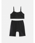 Комплект детский для девочек ((1)топ и (2) шорты) Mohana черный